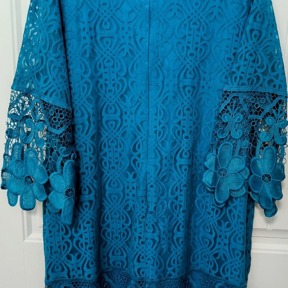 Turquoise Lace Dress - Size 2X - Picture 2 of 2
